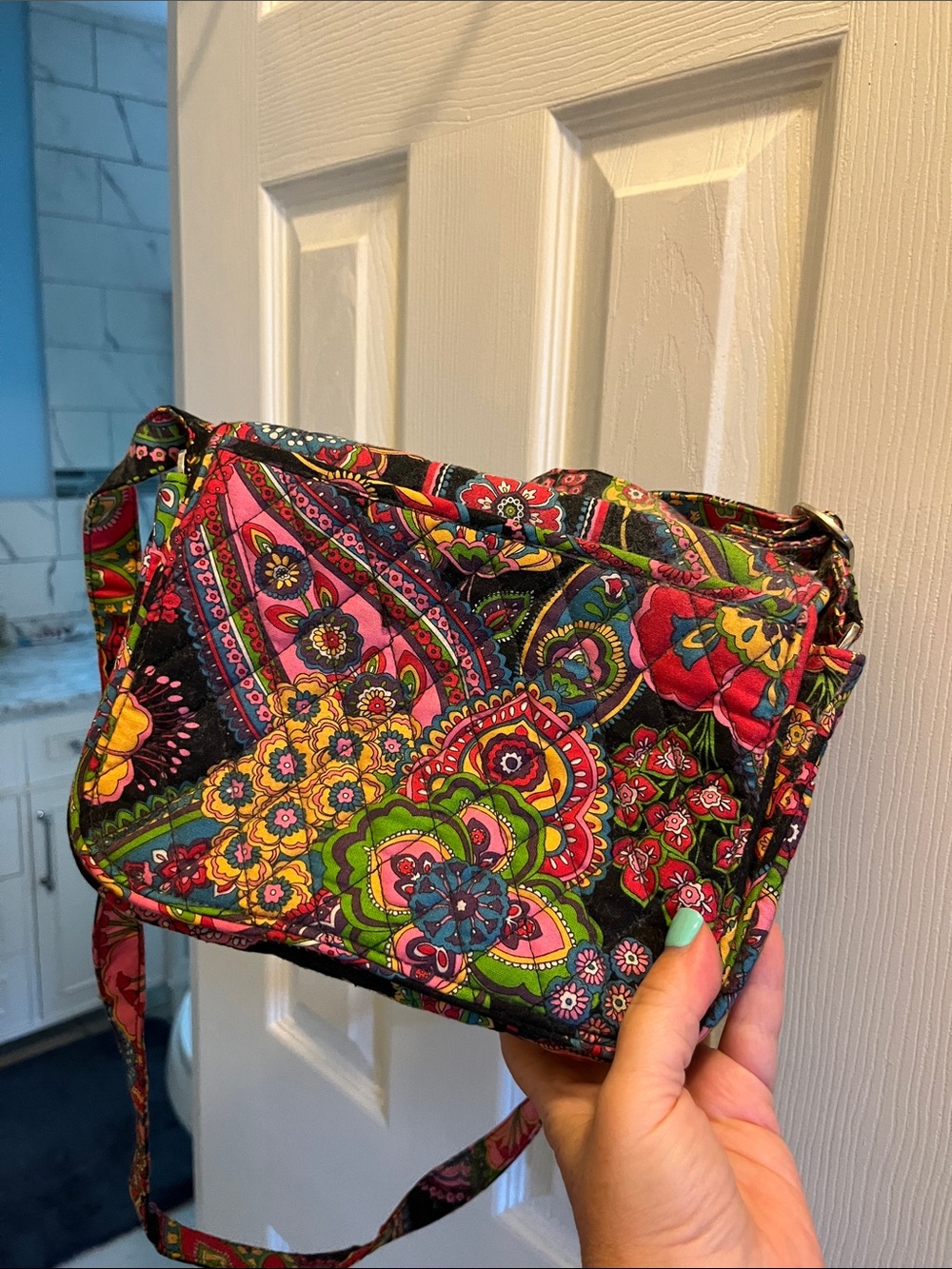 Vera Bradley Floral  Quilted Crossbody Bag in Multi-Color - Picture 2 of 2